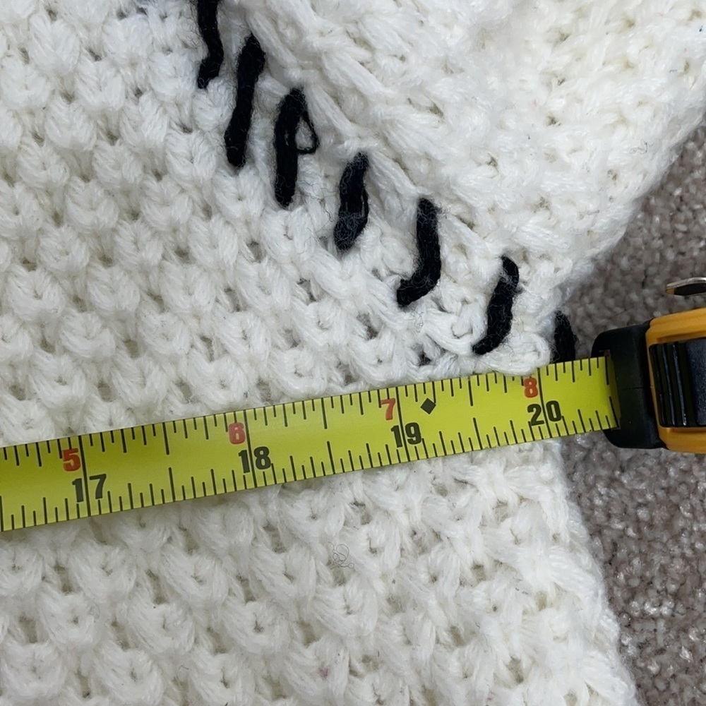 White Crow Knit V-Neck Sweater - Picture 8 of 9